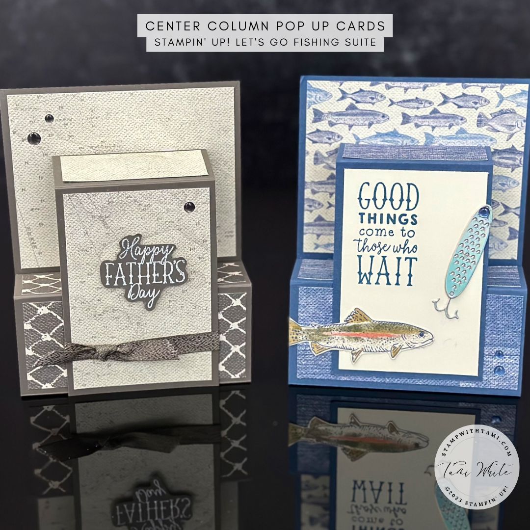 Let's Go fishing Center Pop Up Cards