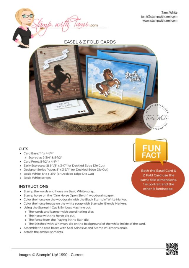 Fun Fold Horse Cards [Carousel Horse Series #7 & 8] - Stampin' Up