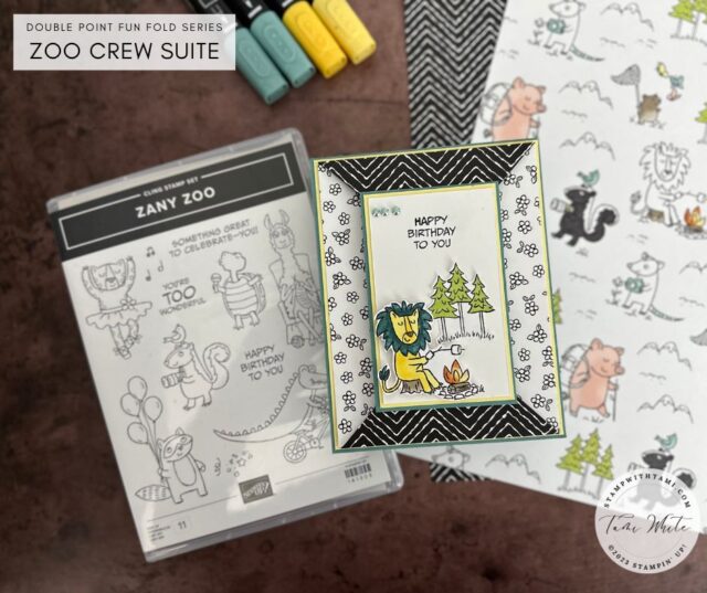 Zoo Crew Fun Fold Cards [Double Point Series #12 & 13 - Stampin