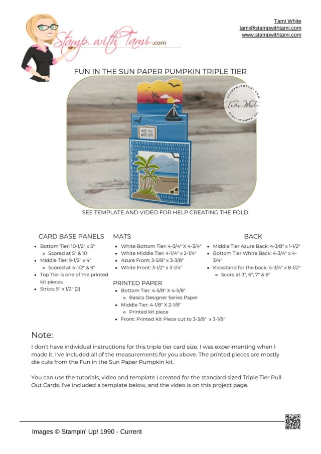 Fun in the Sun Card [Triple Tier Series #5] - Stampin' Up