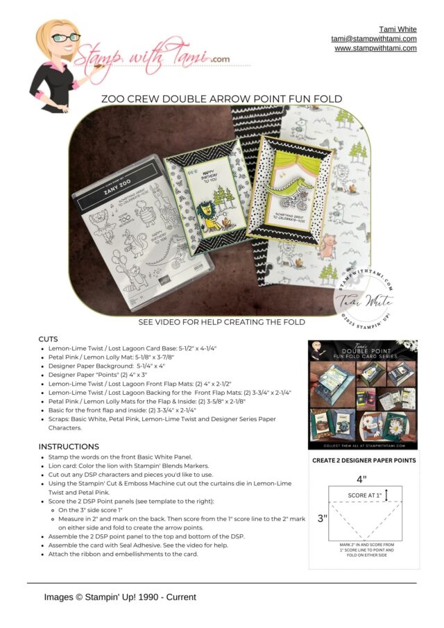 Zoo Crew Fun Fold Cards [Double Point Series #12 & 13 - Stampin