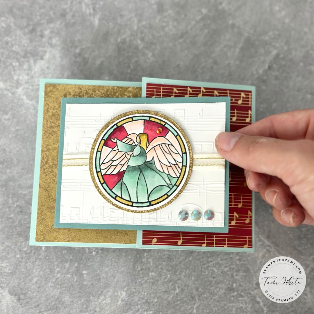 Stained Glass Angel Joy Fold Card [So Very Merry Series #3]