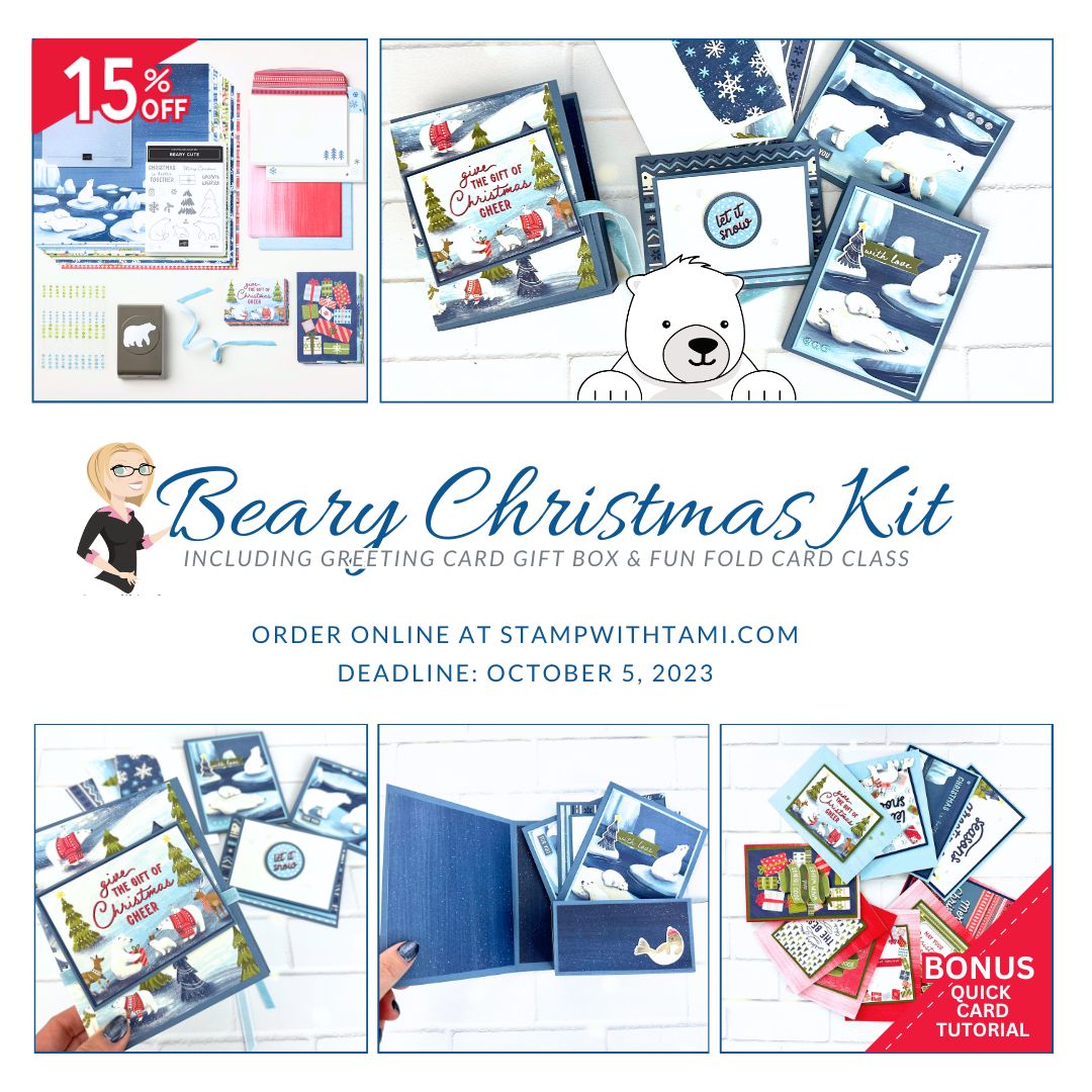 SAVE 15% OFF - Beary Christmas Card Gift Box Kit