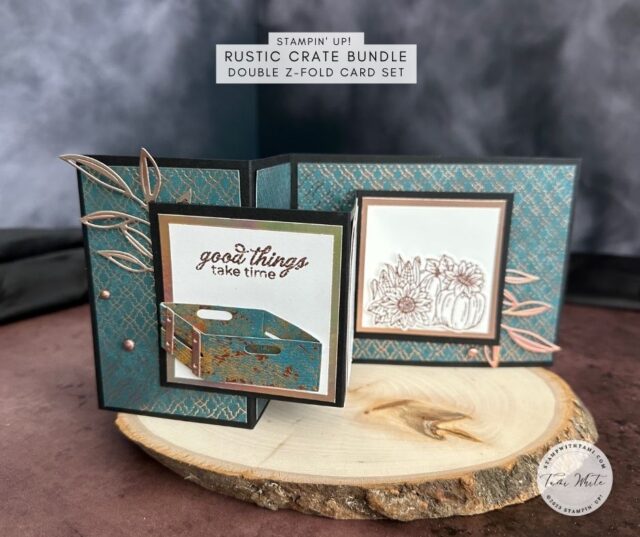 Rustic Crate Double Z Fold – Card #1 of 3 - Stampin' Up