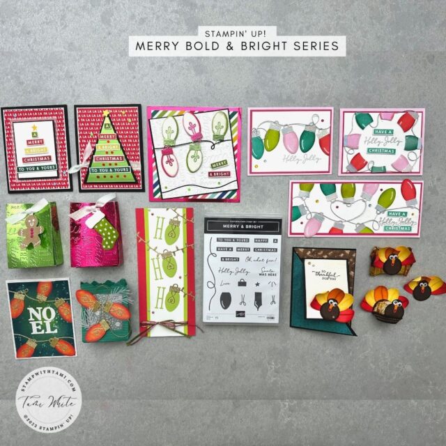 Holiday Card Gift Set [Merry & Bright Series #8 & 9] - Stampin' Up!  Demonstrator: Tami White