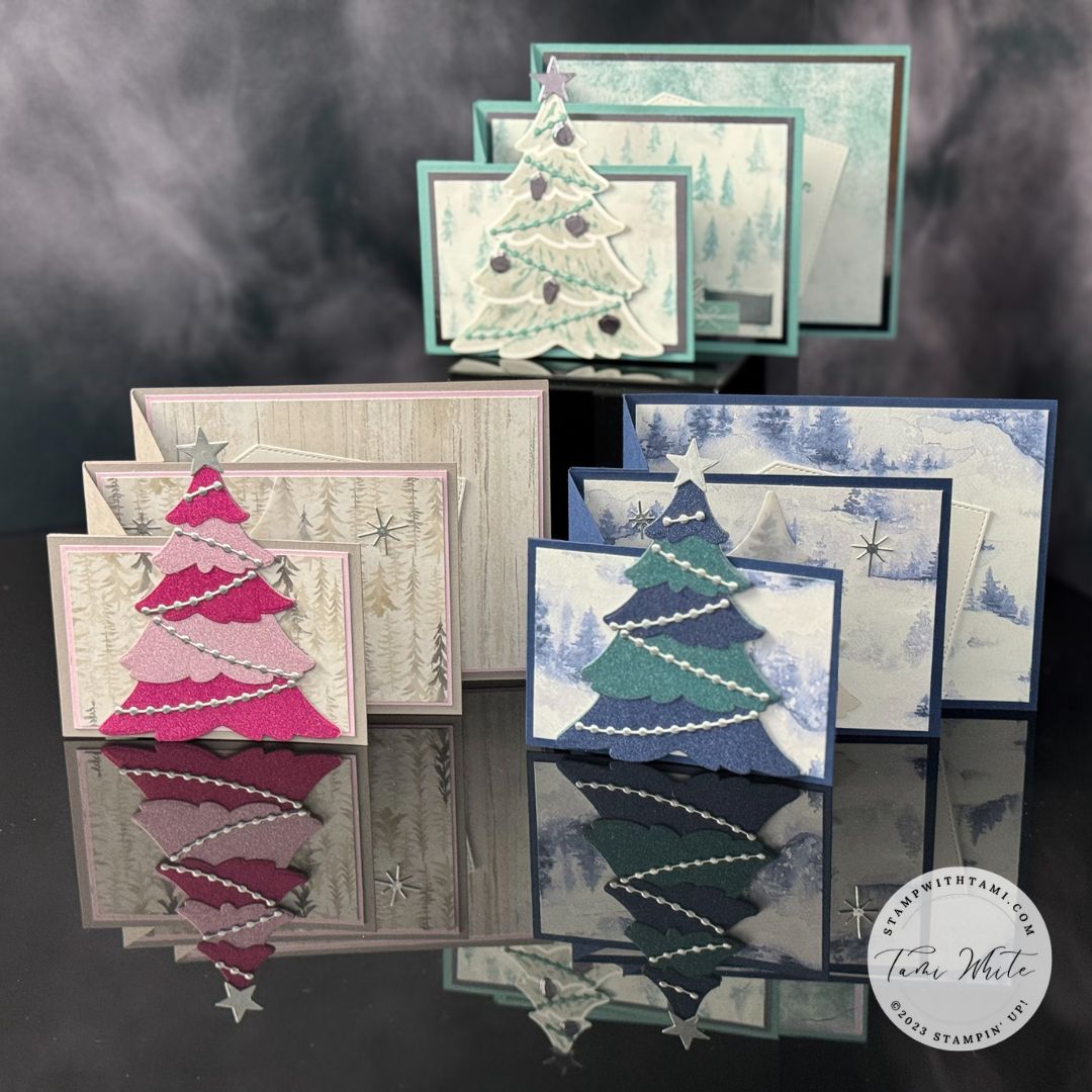 Merriest Trees Cards [Cascading Pleats Series #3]