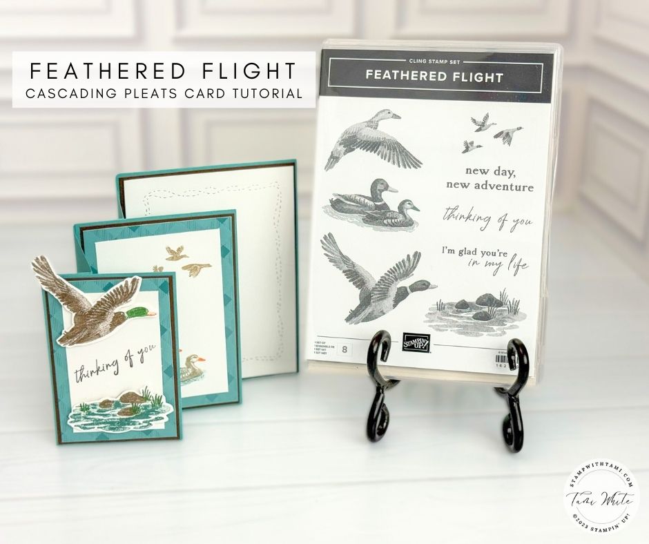 Feathered Flight Fancy Fold Card [Cascading Pleats Series #10