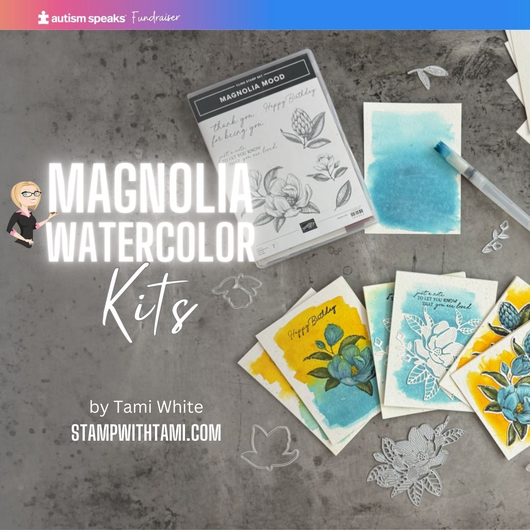 Magnolia Watercolor Technique Kits - Light it Up Blue for Autism Awareness