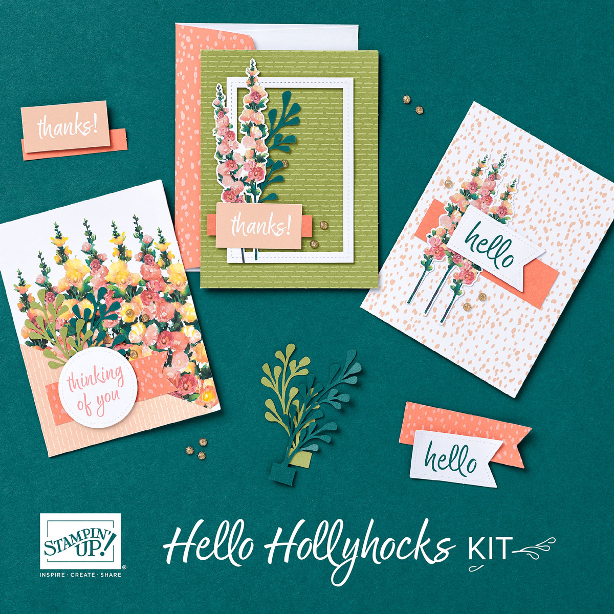 Hollyhocks & City Sights: Unleash Creativity with Our Newest Card