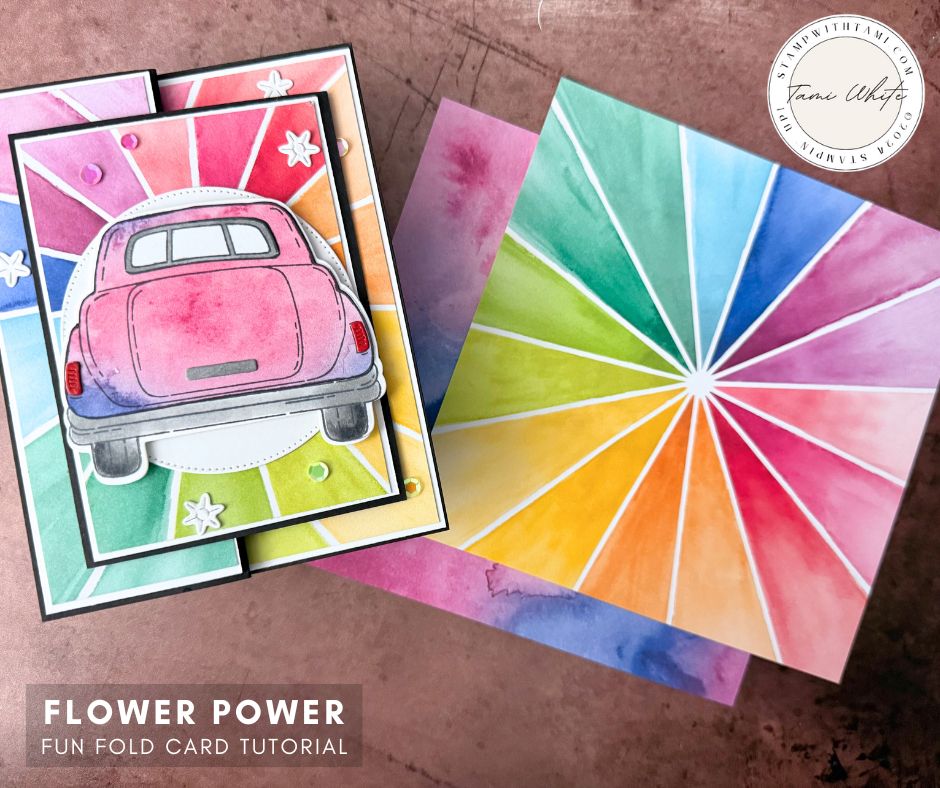 Groovy Flower Power Classic Car Fun Fold Card - Stampin' Up