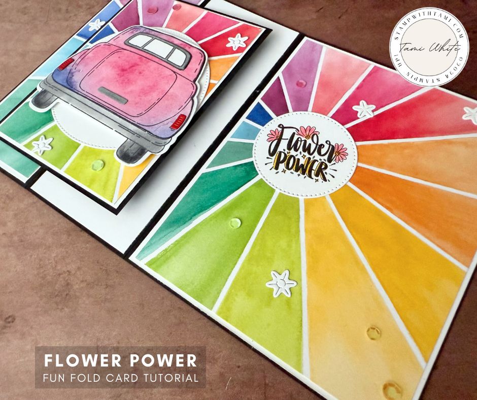 Groovy Flower Power Classic Car Fun Fold Card - Stampin' Up