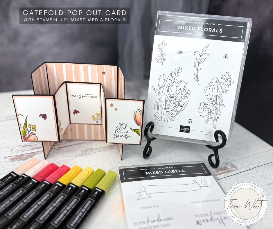 MIXED MEDIA FLORALS POP UP Z FOLD SERIES - Stampin' Up