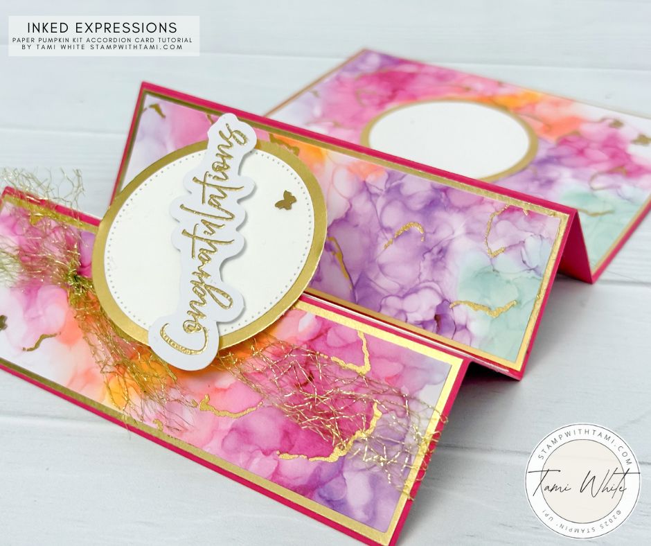 Stunning Accordion Card with the Inked Expressions Paper