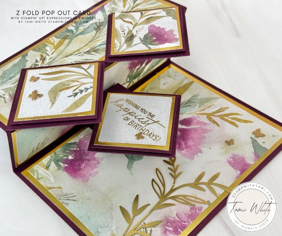 Stunning Pop Out Z Fold Card with Expressions in Kindness Kit