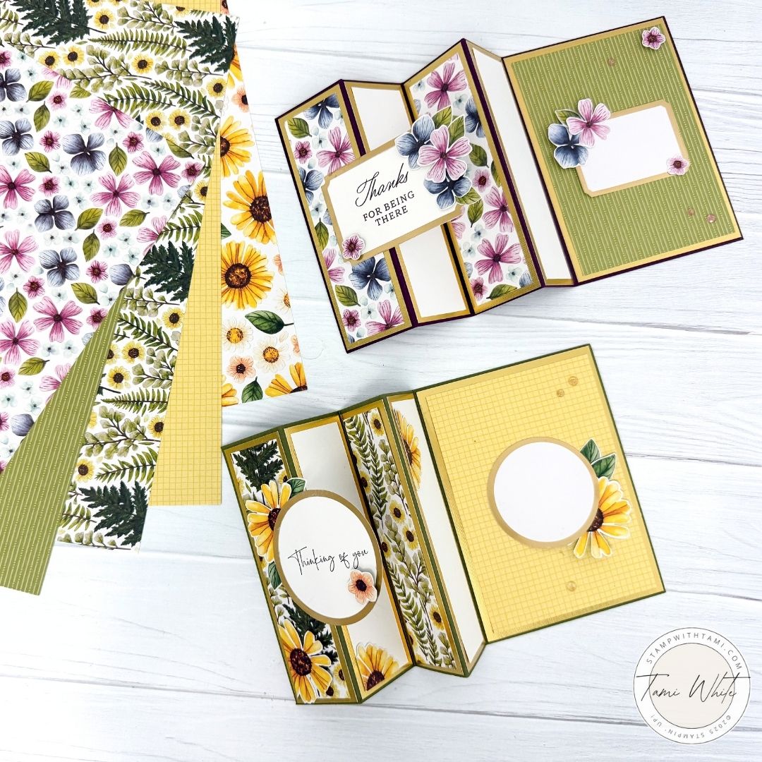 Accordion Fold Cards with Floral Impressions - Stampin' Up