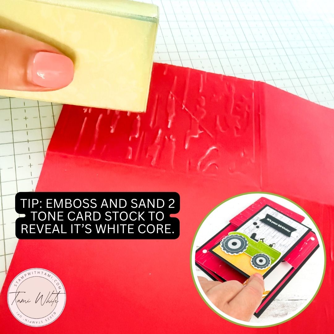 Tractor & Co. Corner Pop Up Card - Stampin' Up! Demonstrator: Tami