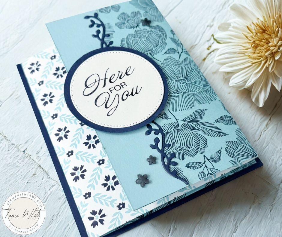 True Blue Florals Fun Fold Cards – Accordion Fold Showcase