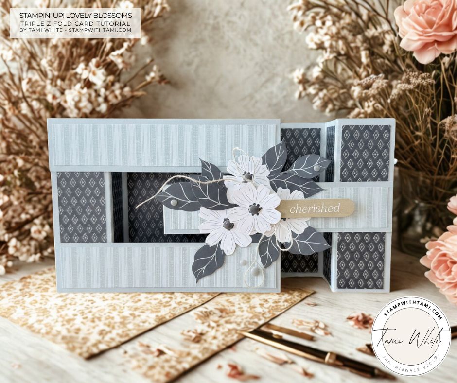 Lovely Blossoms Locking Triple Z Fold Cards - Stampin' Up