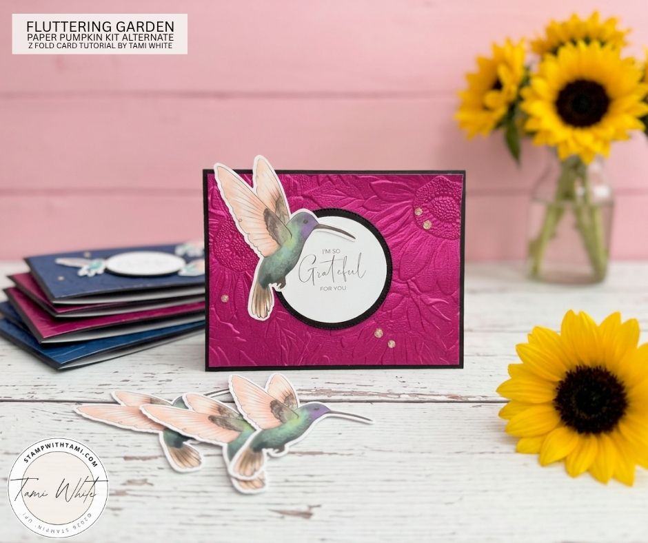 Fluttering Garden Paper Pumpkin Alternate Card Set | Handmade Card