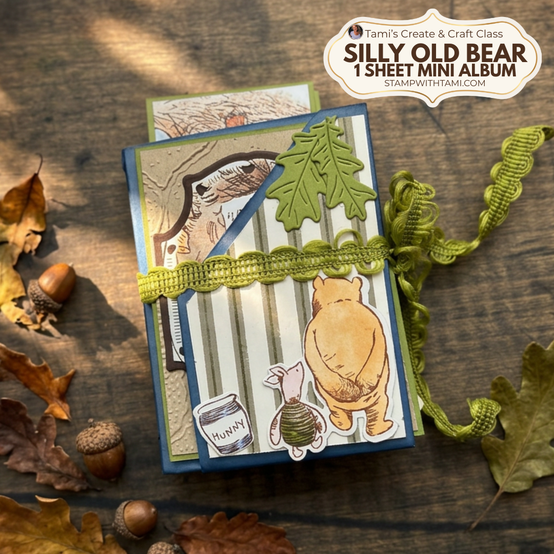 Silly Old Bear – 1 Sheet Mini Album Create & Craft Class - Stampin