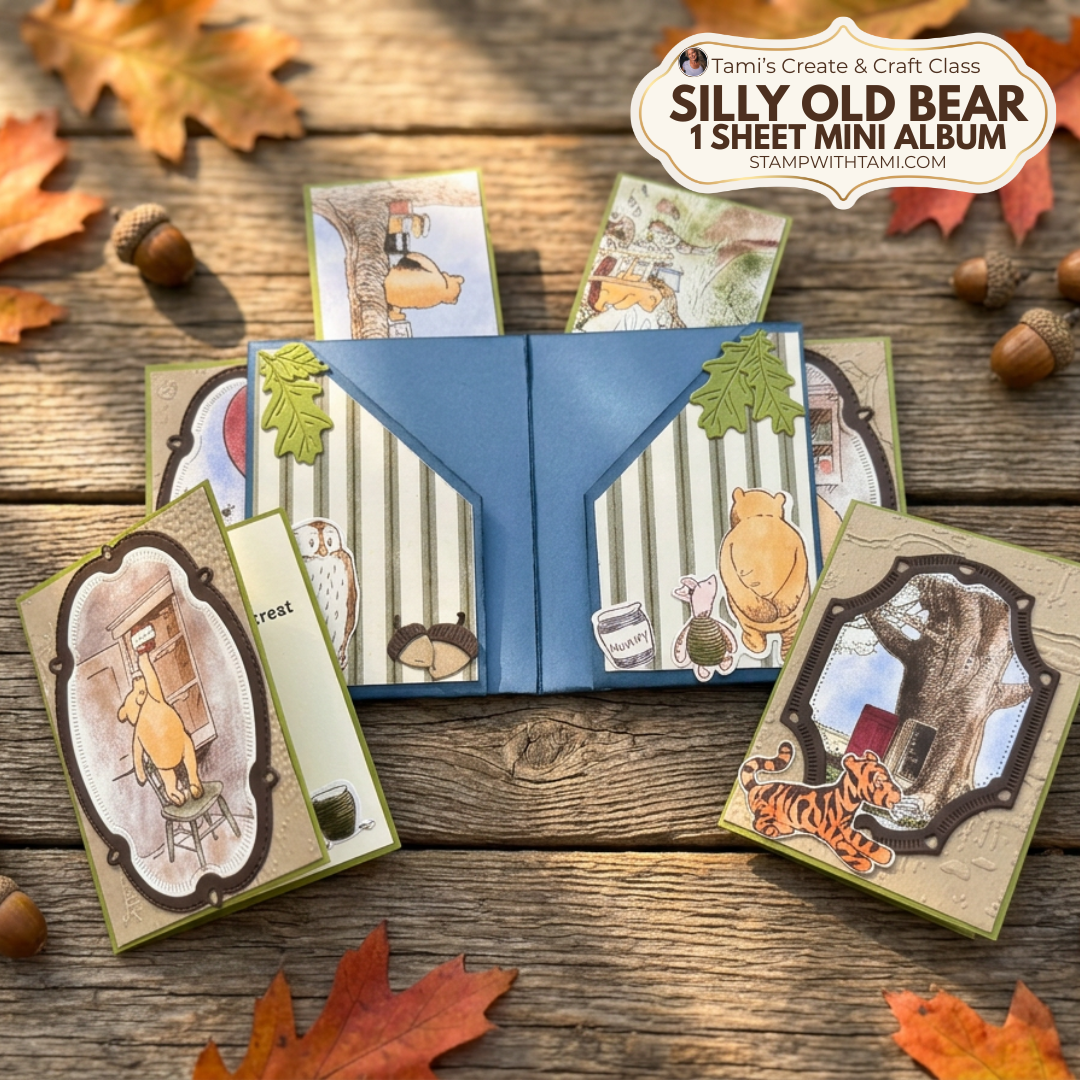 Silly Old Bear – 1 Sheet Mini Album Create & Craft Class - Stampin
