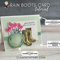 Flowering Rain Boots Card Flowering Rain Boots Card