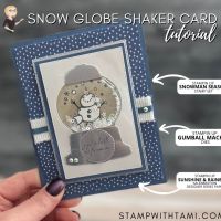 Snowman Snowglobe Shaker Card Snowman Snowglobe Shaker Card
