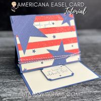 Americana Easel Card - Stampin Up Hey Sports Fan Americana Easel Card - Stampin Up Hey Sports Fan