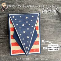 Americana Arrow Fold Card - Stampin Up Hey Sports Fan Americana Arrow Fold Card - Stampin Up Hey Sports Fan