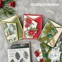 BOUGHS OF HOLLY ANGLED GATEFOLD CARD SET BOUGHS OF HOLLY ANGLED GATEFOLD CARD SET