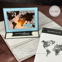 WATERCOLOR WORLD TEALIGHT CARD #1 WATERCOLOR WORLD TEALIGHT CARD #1