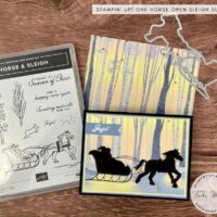 ONE HORSE OPEN SLEIGH SILHOUETTE ONE HORSE OPEN SLEIGH SILHOUETTE