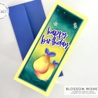 BLOSSOM WISHES OMBRE SLIMLINE CARD BLOSSOM WISHES OMBRE SLIMLINE CARD