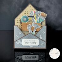 Stampin Up Trusty Tools Envelope Card Box ENVELOPE CARD BOX SERIES #8