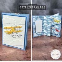 Stampin Up Airplane Flash Pop Up Card FLASH POP CARD SERIES #6